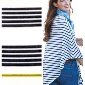 Rock Flower Paper Ivory & Black Striped Poncho